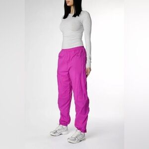 Love Tree 80s Retro Pink Nylon Cargo Pants